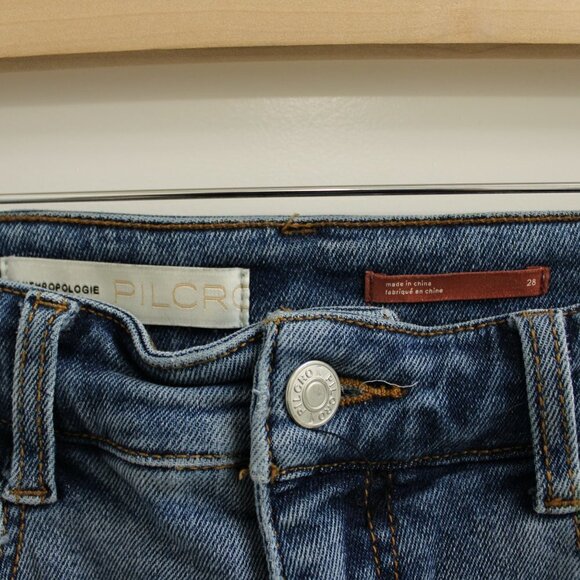 3/$30 Anthropologie Pilcro Size 28 High Rise Cigarette Skinny Raw Hem - Picture 2 of 4